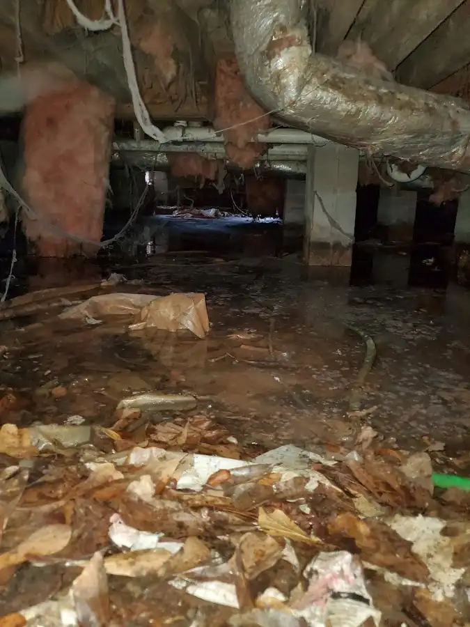 Crawl space flood assessment for Commercial Water Damage Restoration in Westmoreland