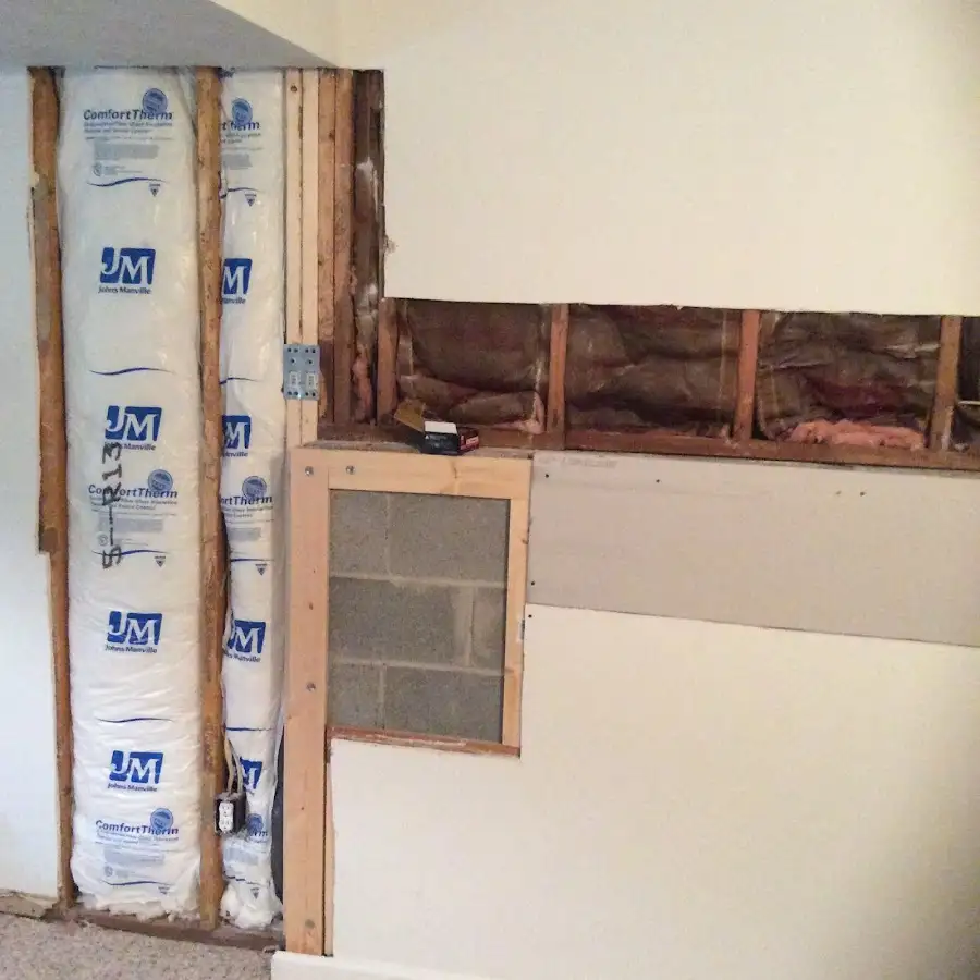 Wall insulation replacement during Contents Cleaning & Restoration in Westmoreland